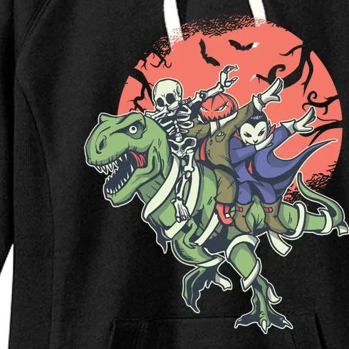 Dabbing Halloween Characters Women's Fleece Hoodie