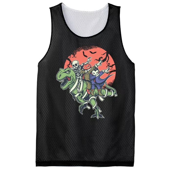 Dabbing Halloween Characters Mesh Reversible Basketball Jersey Tank