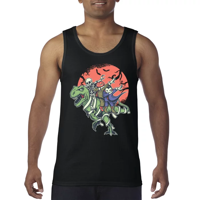 Dabbing Halloween Characters Tank Top