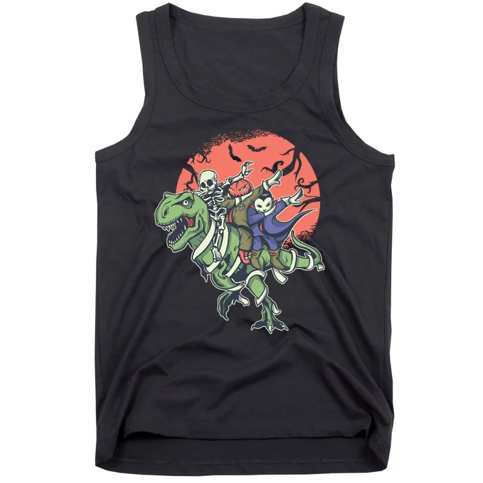 Dabbing Halloween Characters Tank Top