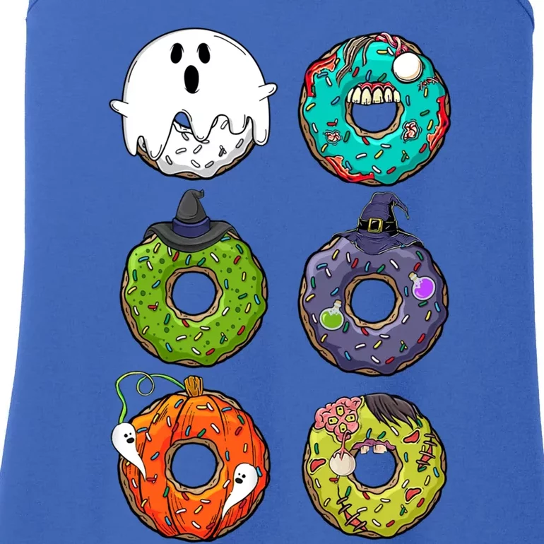 Donut Halloween Costume Skeleton Mummy Witch Spooky Vampire Meaningful Gift Ladies Essential Tank