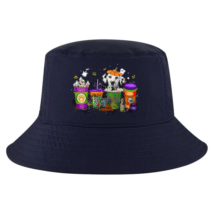 Dalmatian Halloween Coffee Funny Gift Pumpkin Spice Late Iced Gift Cool Comfort Performance Bucket Hat