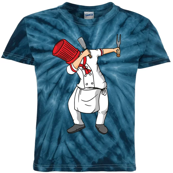 Dabbing Hibachi Chef Funny Kids Tie-Dye T-Shirt