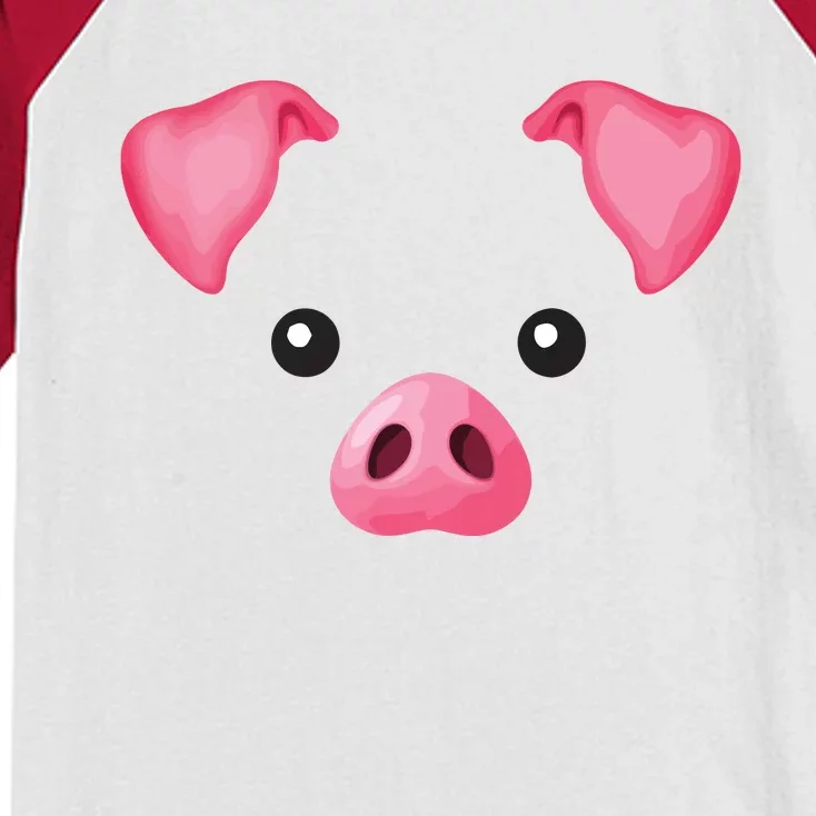 DIY Halloween Costume Pink Pig Costume Kids Colorblock Raglan Jersey