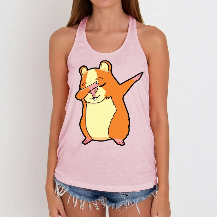 Dabbing Hamster Clothes Outfit Dab Dance Gift Hamster Women's Knotted Racerback Tank