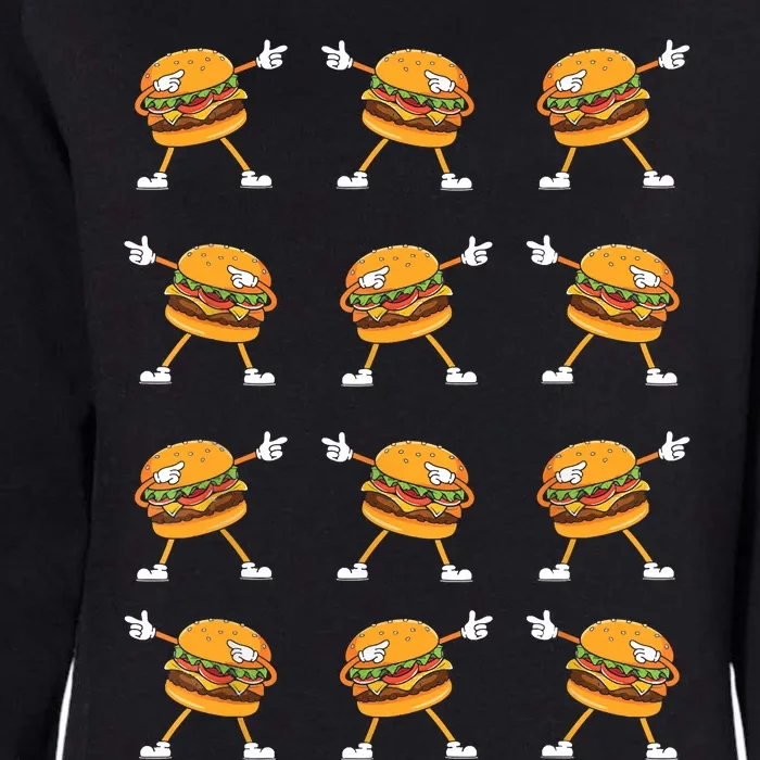 Dabbing Hamburger Cheeseburger, Dancing, Burger Lovers, Cute Womens California Wash Sweatshirt