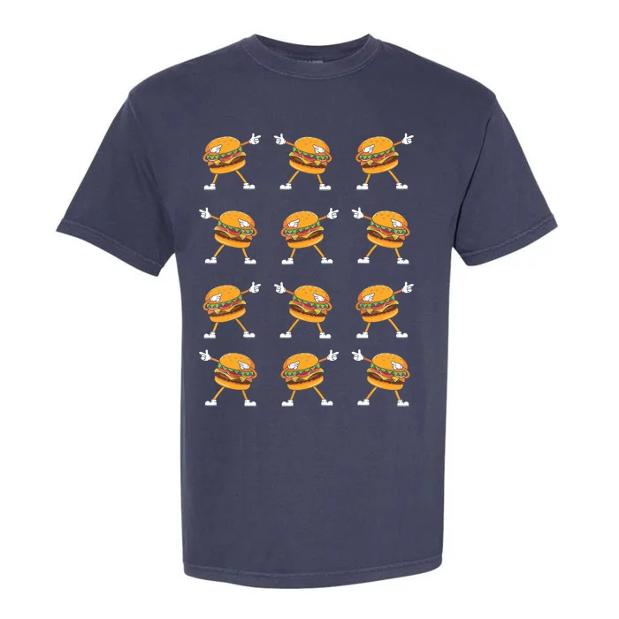 Dabbing Hamburger Cheeseburger, Dancing, Burger Lovers, Cute Garment-Dyed Heavyweight T-Shirt