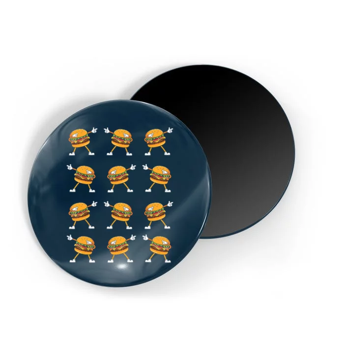 Dabbing Hamburger Cheeseburger, Dancing, Burger Lovers, Cute Magnet