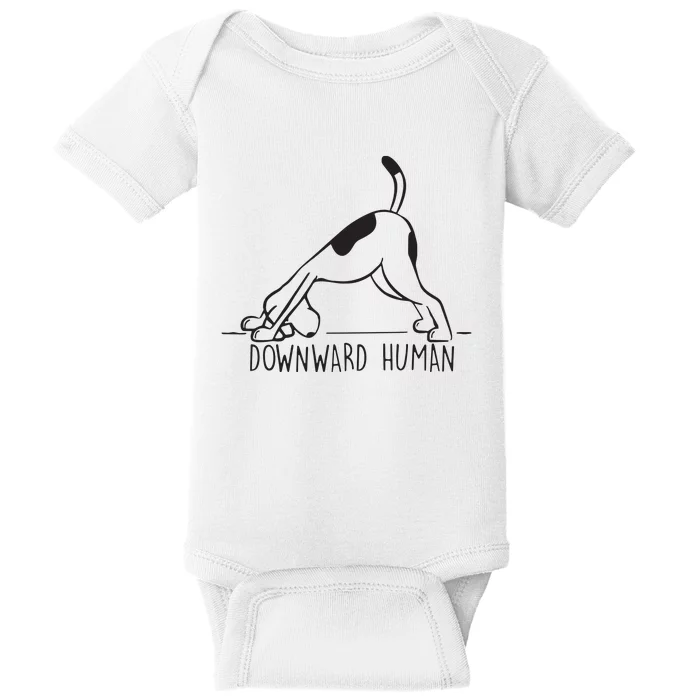 Downward Human Cute Puppy Yoga Dog Yoga Funnny Yoga Baby Bodysuit