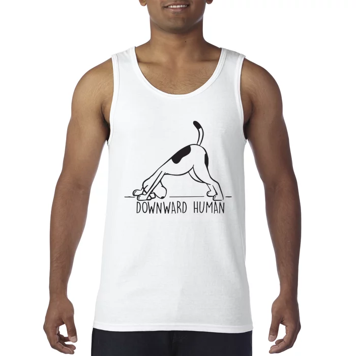 Downward Human Cute Puppy Yoga Dog Yoga Funnny Yoga Tank Top