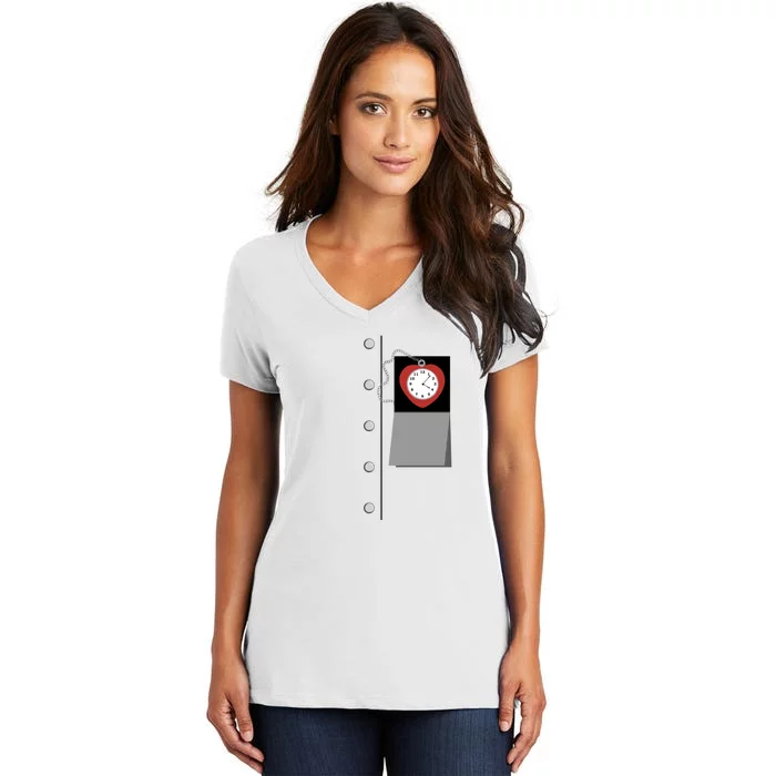 Diy Halloween Costume Retro Tin Man Oz Tinman Vintage Women's V-Neck T-Shirt