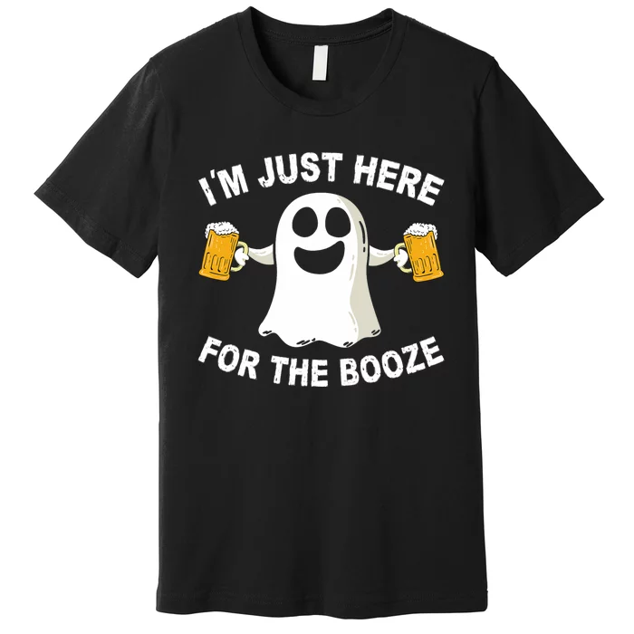 Drinking Halloween Costume Im Just Here For The Booze Premium T-Shirt