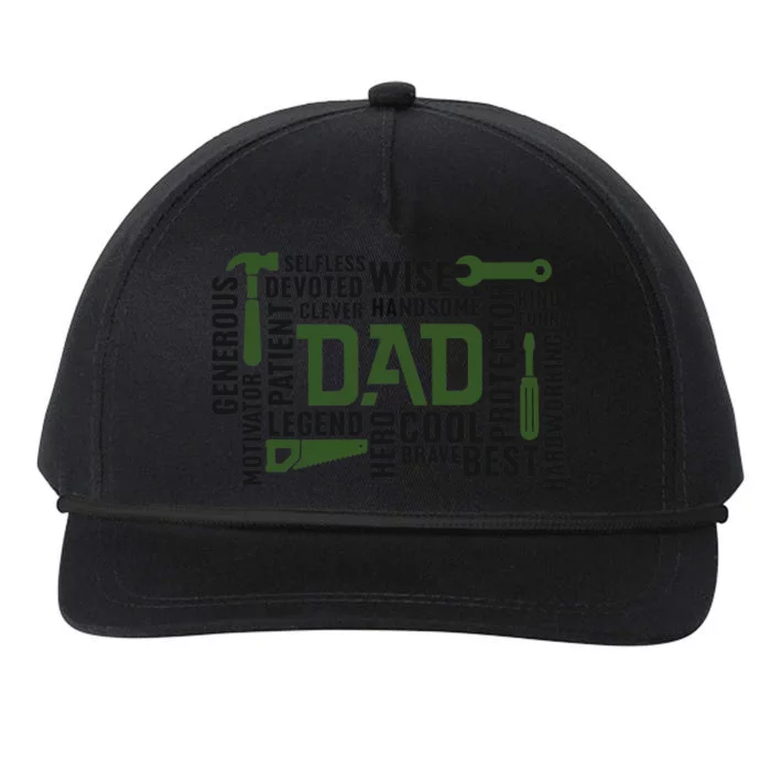 Dad Handyman Carpenter Dad Life I Totally Nailed It Snapback Five-Panel Rope Hat