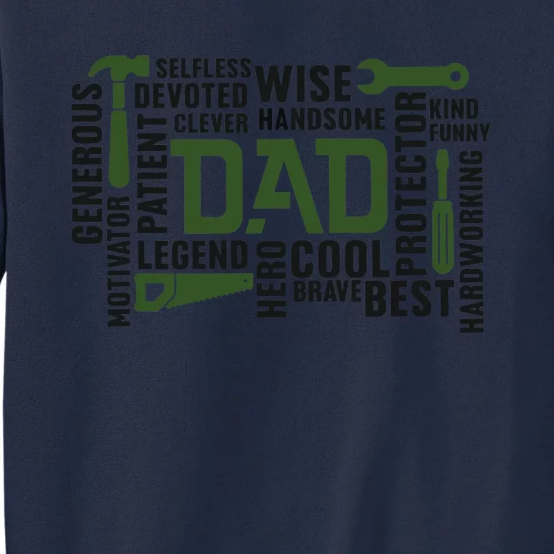 Dad Handyman Carpenter Dad Life I Totally Nailed It Tall Sweatshirt