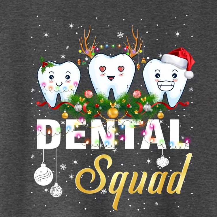 Dentist Hygienist Christmas Dental Squad Cute Gift Women's Crop Top Tee