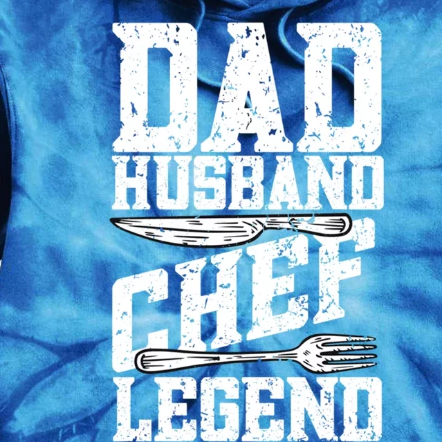 Dad Husband Chef Legend Cook Cooking Funny Chef Gift Tie Dye Hoodie