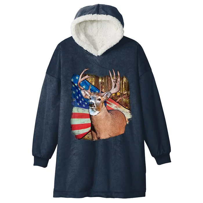 Deer Hunting Clothing For Who Love Hunting Deer Great Gift Hooded Wearable Blanket