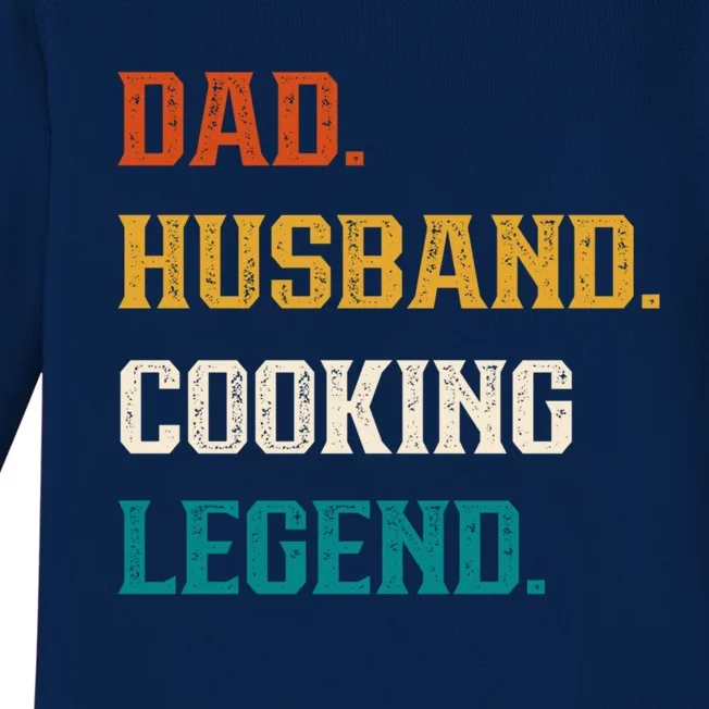 Dad Husband Cooking Legend Cooking Lover Cook Gift Baby Long Sleeve Bodysuit