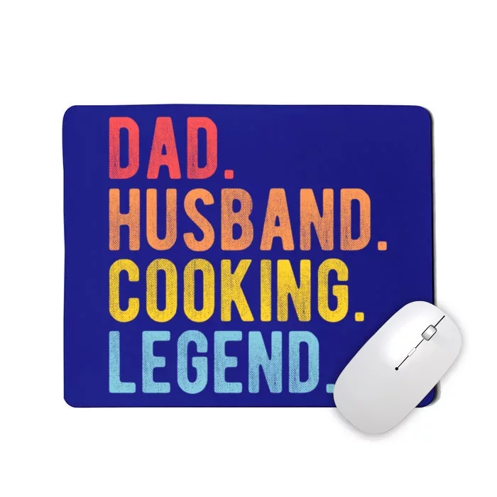 Dad Husband Cooking Legend Retro Chef Dad Gift Mousepad