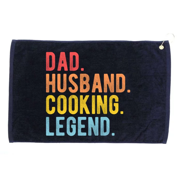 Dad Husband Cooking Legend Retro Chef Dad Gift Grommeted Golf Towel