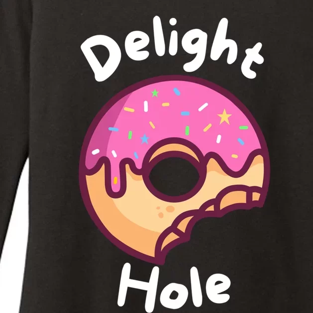 Delight Hole Donut Sprinkles Doughnut Fried Dough Sweet Gift Womens CVC Long Sleeve Shirt