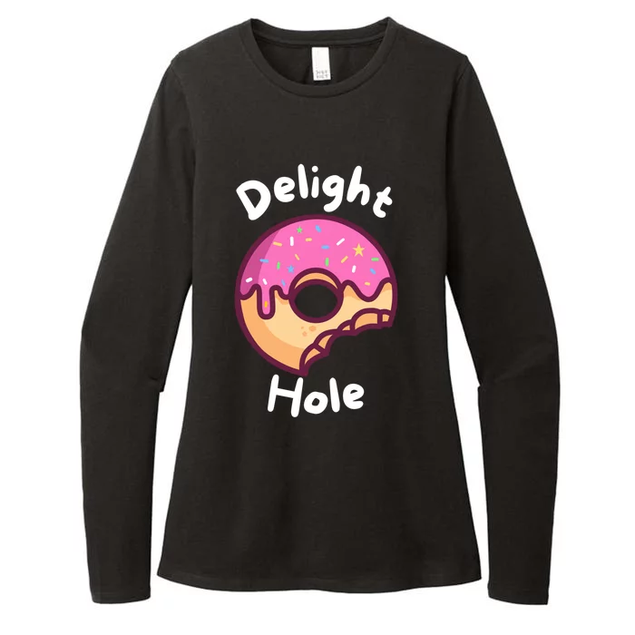 Delight Hole Donut Sprinkles Doughnut Fried Dough Sweet Gift Womens CVC Long Sleeve Shirt