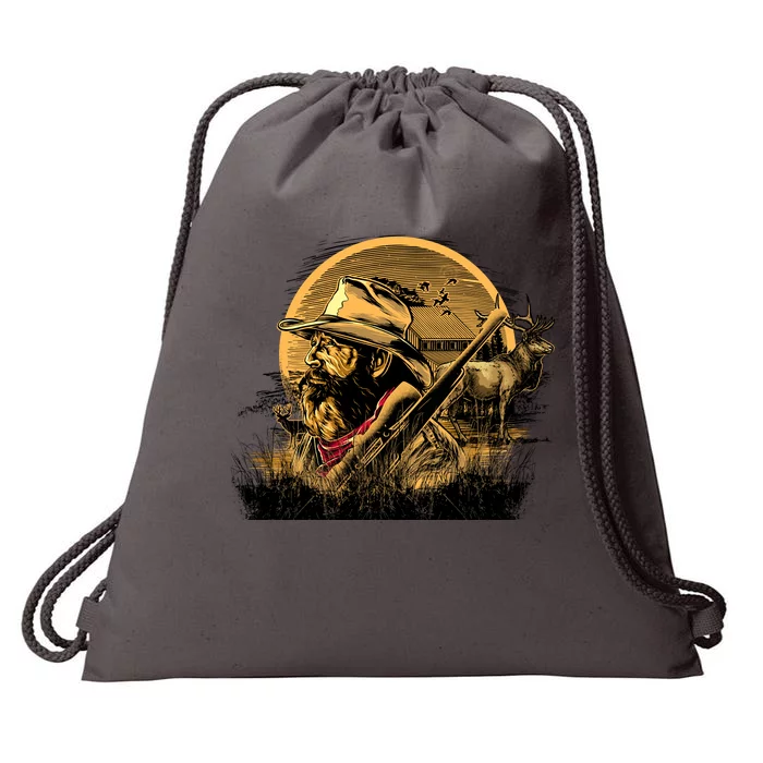 Deer Hunter Drawstring Bag