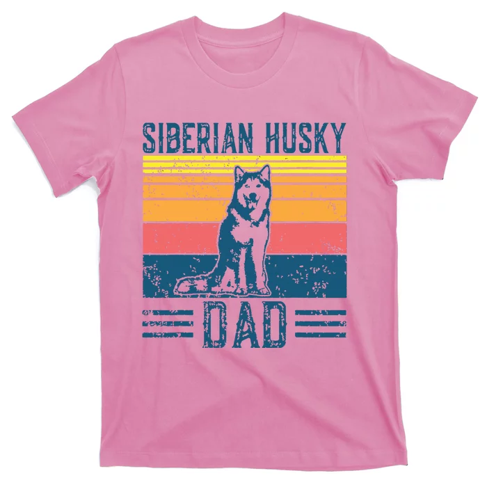 Dog Husky Dad Vintage Siberian Husky Dad T-Shirt