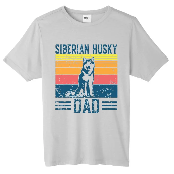 Dog Husky Dad Vintage Siberian Husky Dad ChromaSoft Performance T-Shirt