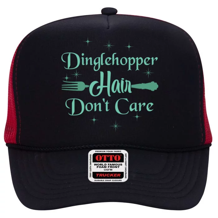 Dinglehopper Hair Dont Care The Best Gift For Cruise Line Cute Gift High Crown Mesh Trucker Hat