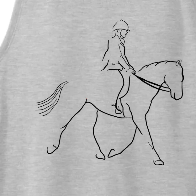 Dressage Horse Dressage Riding Horse Dressage Rider Ladies Tri-Blend Wicking Tank