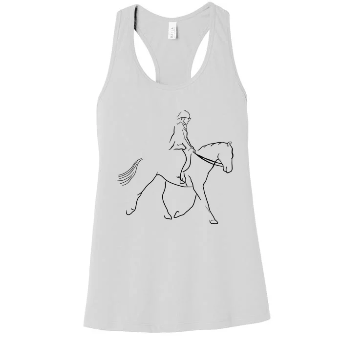 Dressage Horse Dressage Riding Horse Dressage Rider Women's Racerback Tank