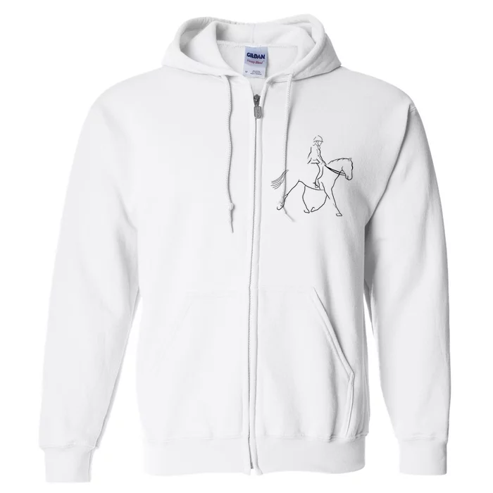 Dressage Horse Dressage Riding Horse Dressage Rider Full Zip Hoodie