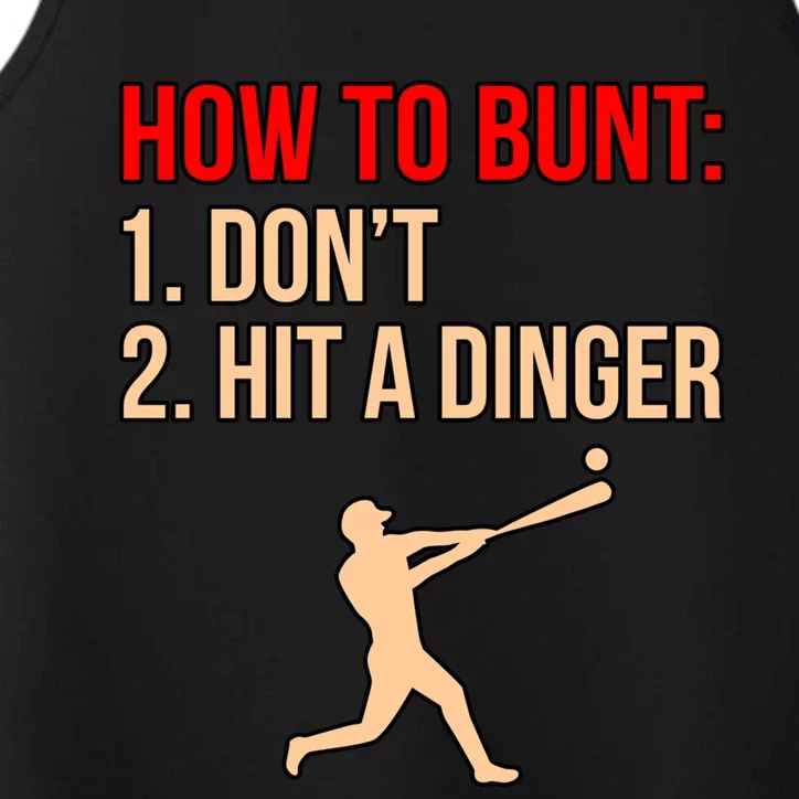 Don't Hit Dinger Baseball Player Sports Lover Coach Graphic Gift Performance Tank