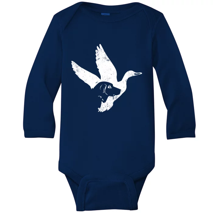 Duck Hunting Dog Duck Hunter Gift Duck Hunting Season Gift Baby Long Sleeve Bodysuit