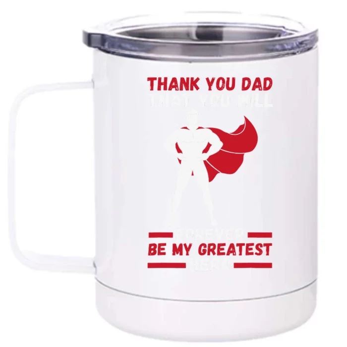 Daddy Hero Dad Father Front & Back 12oz Stainless Steel Tumbler Cup