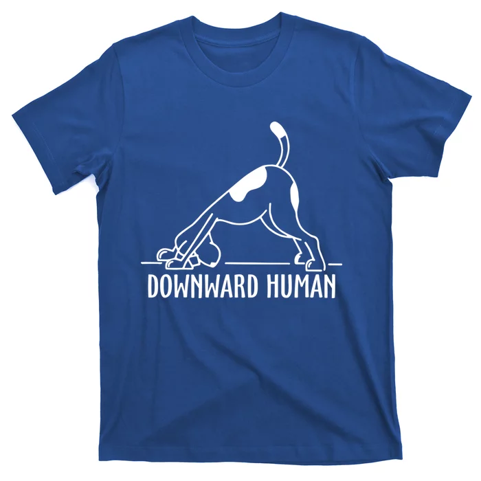 Downward Hu Dog Funny Yoga Workout Dog Lover Gift T-Shirt