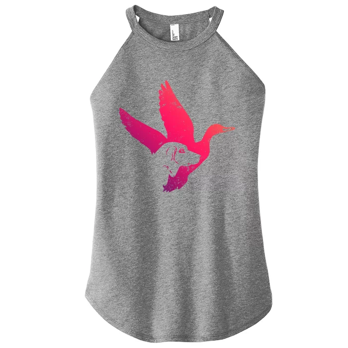 Duck Hunting Dog Duck Hunter Gift Duck Hunting Season Gift Women’s Perfect Tri Rocker Tank