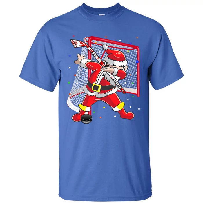 Dabbing Hockey Dabbing Santa Christmas Holiday Hockey Gift Tall T-Shirt