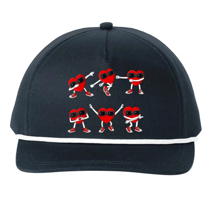 Dancing Hearts Dance Challenge Valentines Day Snapback Five-Panel Rope Hat