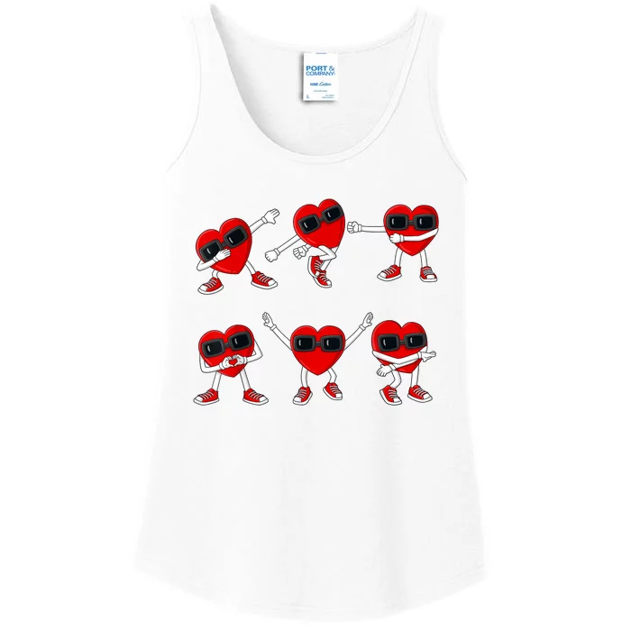 Dancing Hearts Dance Challenge Valentines Day Ladies Essential Tank