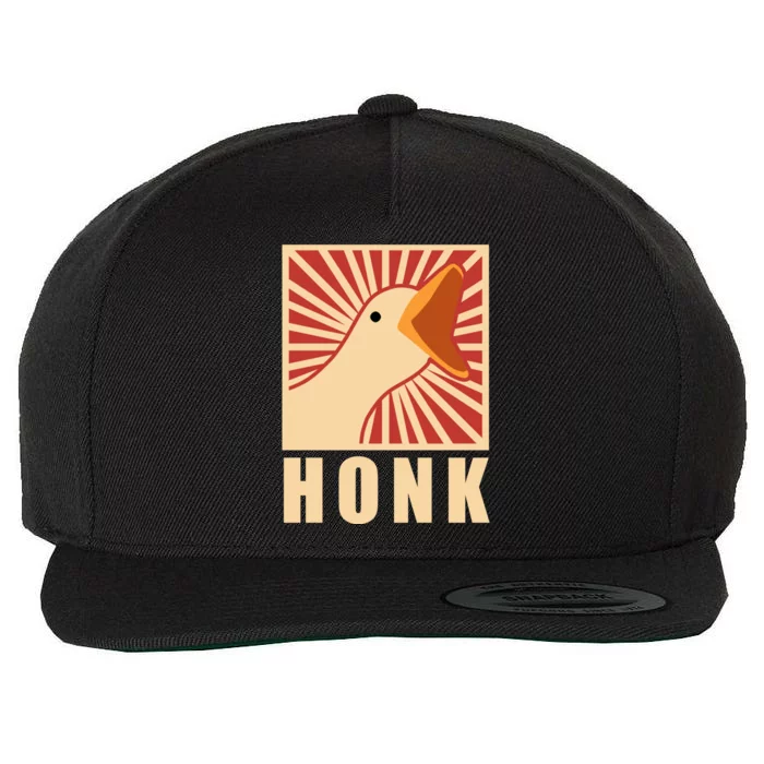 Duck Honk Wool Snapback Cap