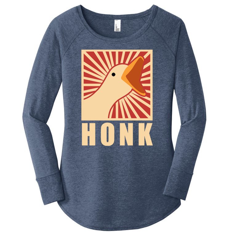 Duck Honk Women’s Perfect Tri Tunic Long Sleeve Shirt
