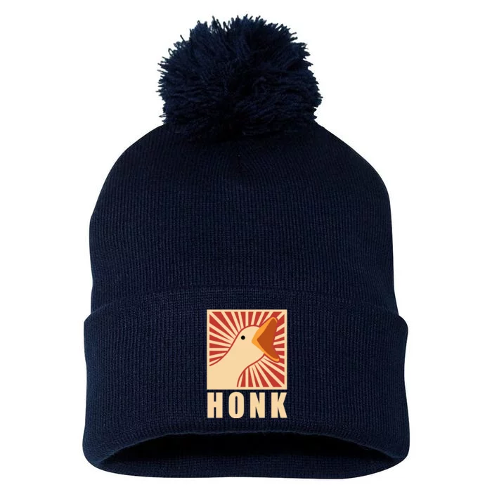 Duck Honk Pom Pom 12in Knit Beanie