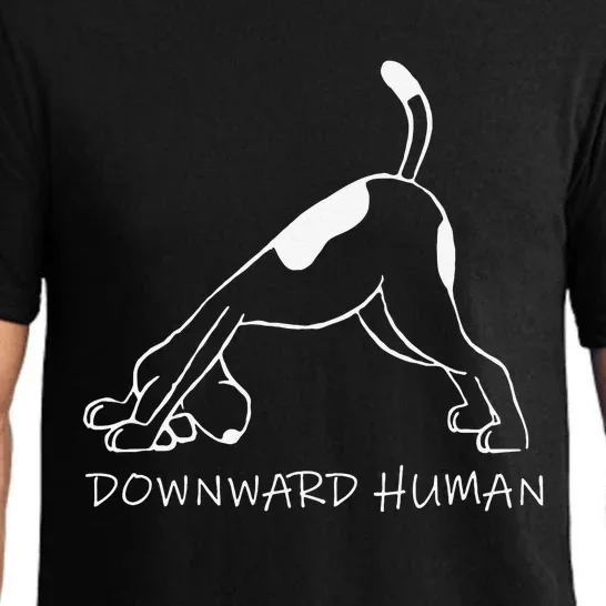 Downward Human Dog Funny Yoga Lover Pet Gift Pajama Set