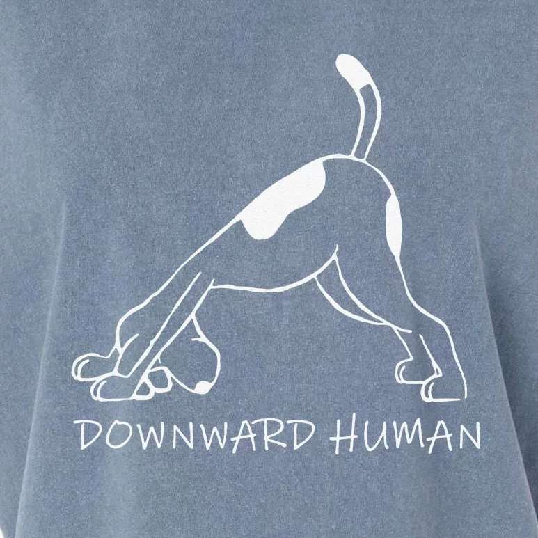 Downward Human Dog Funny Yoga Lover Pet Gift Garment-Dyed Women's Muscle Tee