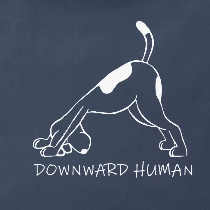 Downward Human Dog Funny Yoga Lover Pet Gift Zip Tote Bag