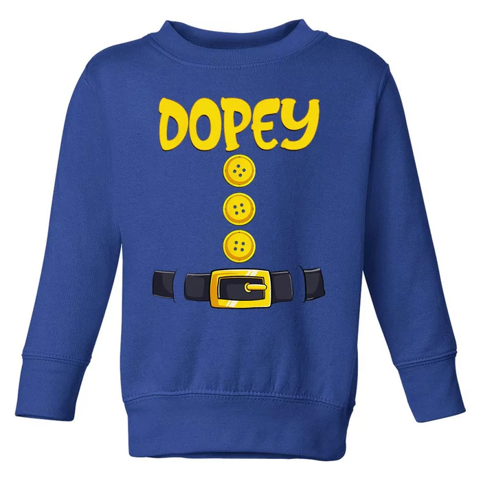 Dopey Halloween Dwarf Costume Color Matching Toddler Sweatshirt