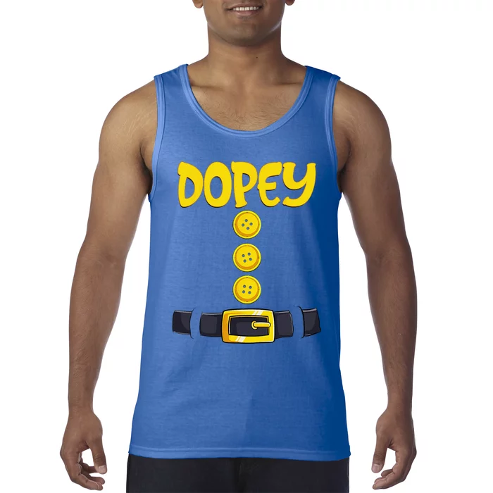 Dopey Halloween Dwarf Costume Color Matching Tank Top