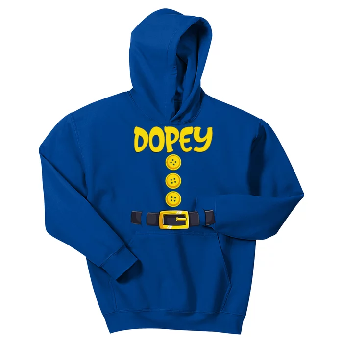 Dopey Halloween Dwarf Costume Color Matching Kids Hoodie